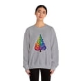 thumbnail image 4 of Christmas Pride: Rainbow Fir-tree Sweatshirt - Crewneck Sweatshirt, 4 of 4