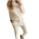 thumbnail image 1 of Gibobby Sueter Dama Conjuntos de punto para mujer, traje de cuello , de Color sólido, suéter, pantalones, traje, conjunto de dos piezas informal cálido y (Beige, M), 1 of 5