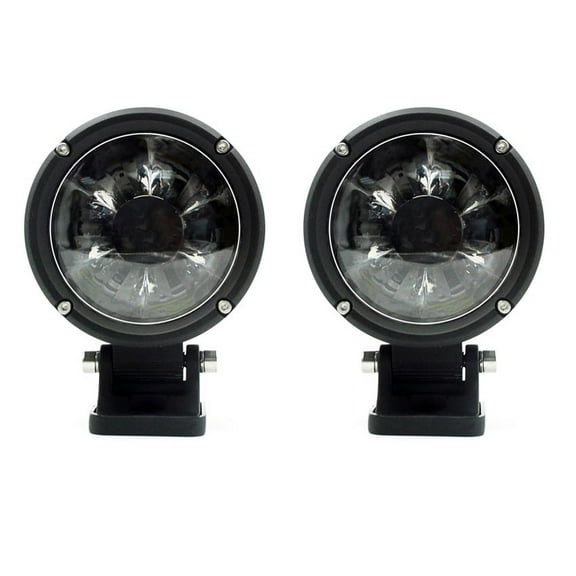 EVERGEAR 2 PCS 3.75 Inch 30W Round Driving LED Work Light Motorcycle Headlight