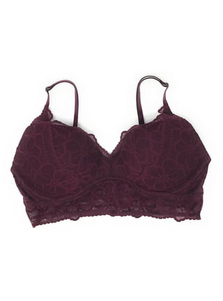 Victoria's Secret Pink Ultimate Strappy Push-up Sports Bra Maroon NWT 