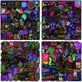 thumbnail image 1 of Paquete de pegatinas de neón, 200 pegatinas de vinilo impermeables para botellas de agua, monopatín, portátil, guitarra, ordenador, teléfono, pegatinas de graffiti de moda para adolescentes y adultos Rojo Verde, 1 of 5