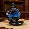 thumbnail image 6 of DESIGNICE Pocket Watches for Men,Retro Openwork Carving Pocket Watch,Dreamy Starry Sky Flip Mens Pocket Watch,Fathers Christmas Gifts,Black, 6 of 7