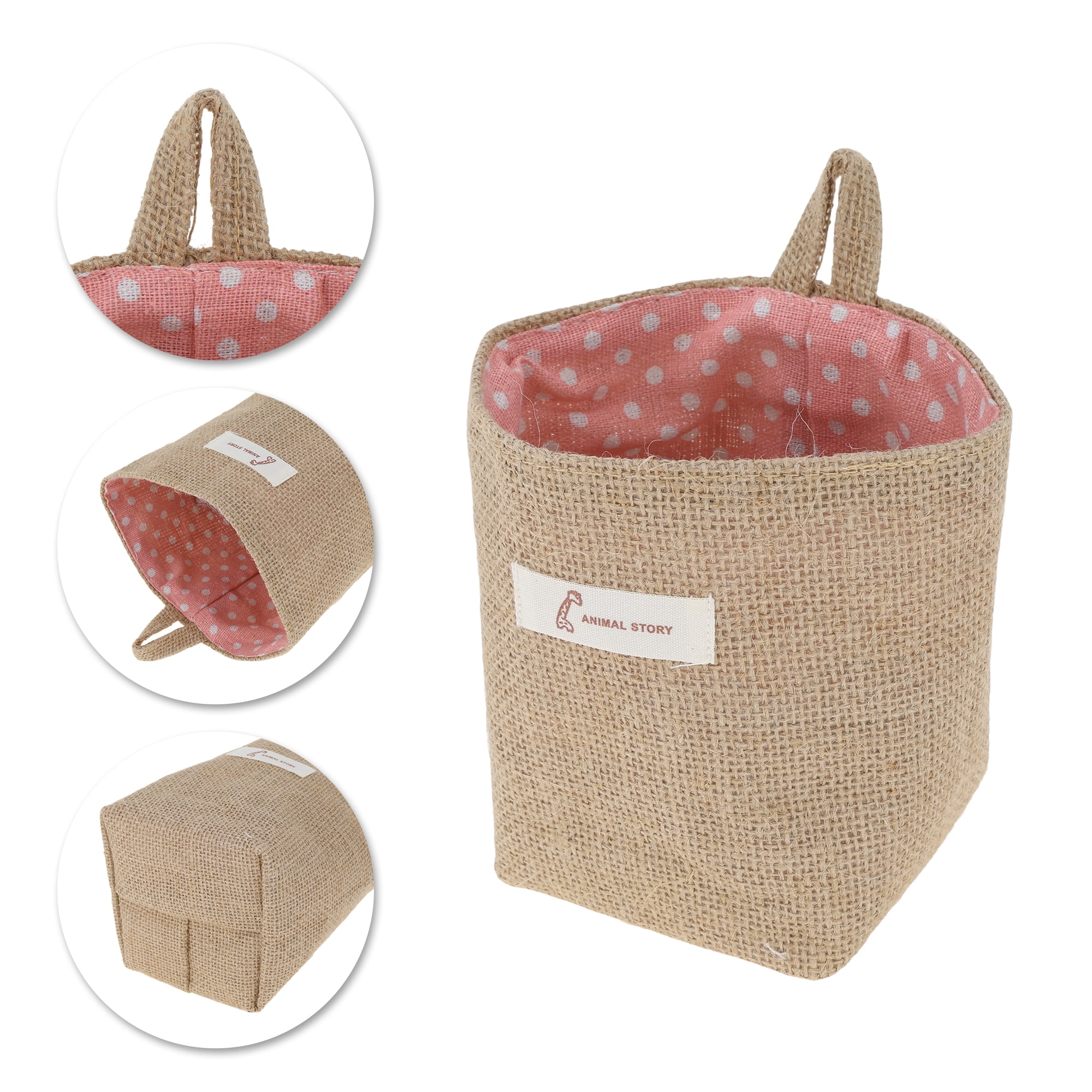 Unique Bargains Simple Reusable Hanging Storage Bags 1 Pc Yellow Brown, Pink