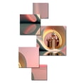 thumbnail image 3 of Designart "Minimalistic Liquid Gold Architecture II" City Metal Wall Decor Set, 3 of 5
