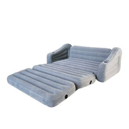 Intex 68566vm Inflatable 2 In 1 Pull Out Sofa Couch And Air Mattress Futon Gray Canada Inflatable 2 In 1 Pull Out Sofa Couch, Inflatable Mattress Sofa Bed