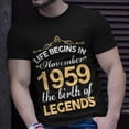 thumbnail image 2 of November 1959 Birthday Life Begins In November 1959 V2 TShirt, 2 of 6