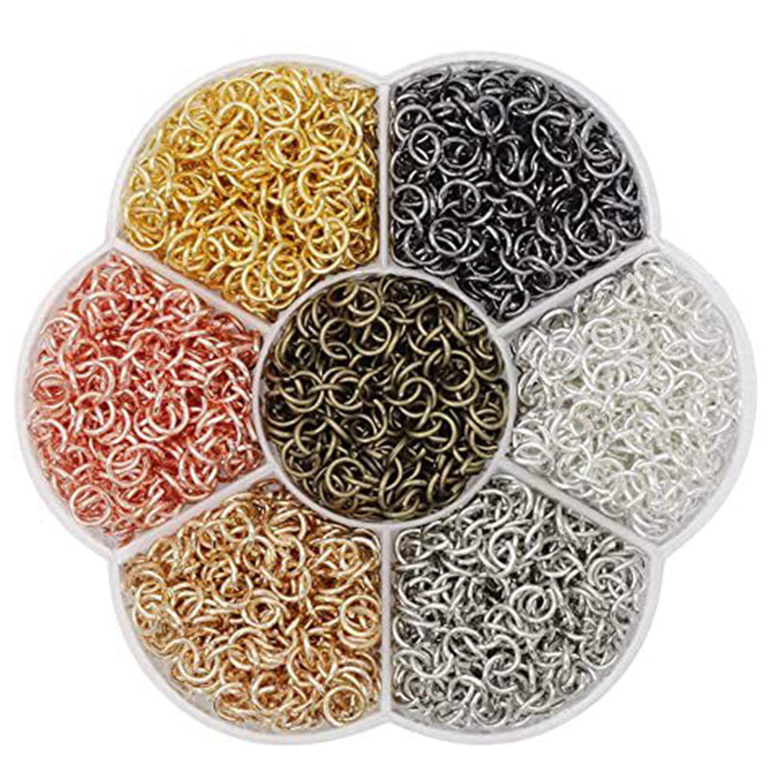 Open Jump Ring 4/6/8 mm Set Metal Split Ring Connectors Accessories for DIY Bracelet Pendant Jewelry Making Crafts
