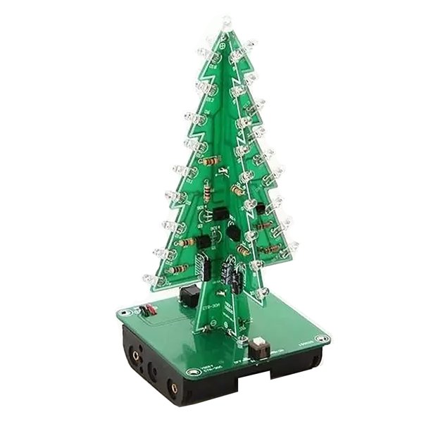 Gibobby LED aprendizaje colorido electrónico Flash DIY - Árbol 3D Kit Navidad Kit LED decoración del(Green)