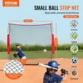 thumbnail image 2 of VEVOR Barricade Backstop Net, 7x7 ft Ball Sports Barrier Netting, Portable Practice Equipment with Carry Bag, Protection Screen for Baseball Softball Lacrosse Soccer Hockey Training, for Backyard, 2 of 7