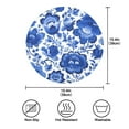 thumbnail image 3 of 15.4" Round Placemat Set of 4 Polyester Fabric Place Mats Non-Slip Dining Kitchen Table Mats for Kitchen Party Decor Blue Floral Pattern, 3 of 5