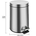 thumbnail image 5 of Step Trash Can, 2.1 Gallon Stainless Steel Trash Can with Soft Close Lid & Foot Pedal, Kitchen/Bathroom Garbage Can with Removable Liner, Silver, 5 of 7
