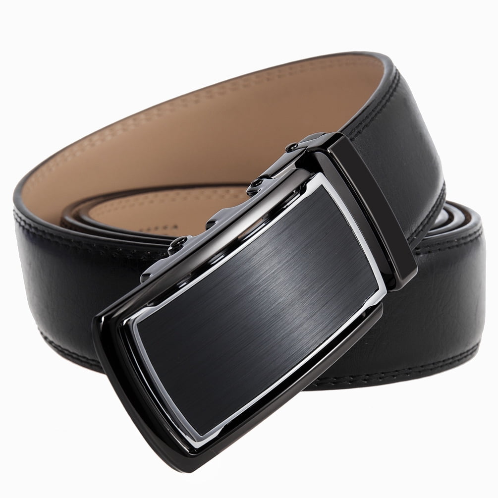 SHAR Men Belts Automatic Buckle PU Leather Belt High Quality Belts For Men Leather Strap Casual Buises for Jeans