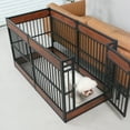 thumbnail image 7 of RYPetmia Dog Playpen Outdoor, 6 Panels Dog Pen 32" Height Dog Fence Exercise Pen with Doors for Medium/Small Dogs, Pet Puppy Playpen for RV, Camping, Yard Brown, 7 of 7