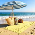 thumbnail image 5 of Cotton Beach Towels Set of 2, Oversized Terry Velour, Yellow, 5 of 6