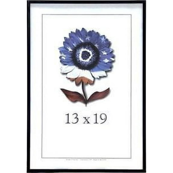 13x19 Shiny Black Metal Picture frame