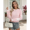 thumbnail image 2 of Sweaters for Women 2024 Trendy Elbow Star Printed Crewneck Sweater Casual Lightweight Knitted Pullover Sweater Shermie, 2 of 6