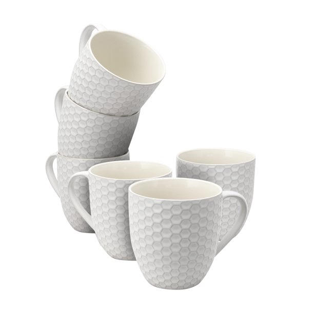 Elama 6Piece 15 oz. Mug Set, in White