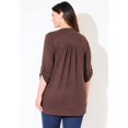 thumbnail image 2 of Catherines Women's Plus Size Impossibly Soft Half-Button Swing Top, 2 of 4