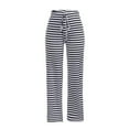 thumbnail image 3 of Landzoo Women Striped High Waist Elastic Loose Wide Leg Trousers Dancing Yoga Pants Cozy Breathable Sporty Women's Yoga Pants, 3 of 3