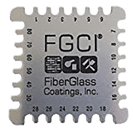- MIL GAUGE, Fiberglass Coatings, Inc., EASILY MEASURE ALL LAMINATE WET FINISHES, MEASURE THICKNESS OF WET FILM, Aluminum 1 Piece