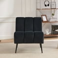 thumbnail image 2 of CQSXDA 24.4 Inch Wide Armless Chair in Velvet Featuring  for Versatile Home Use，Black, 2 of 12