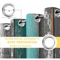 thumbnail image 6 of Teal Orange Grey Blackout Curtains for Bedroom/Living Room, Thermal Insulated Kitchen Curtains, Farmhouse Vintage Wooden Grommet Darkening Window Treatment Drapes 42"x84"x2, 6 of 8