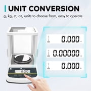LAB FISH Analytical Balance 200g x 0.001g, High Precision Lab Scale with Dual Backlit LCD Display, External Calibration, Glass Windshield for Jewelry, Pharmacy, Laboratory Use