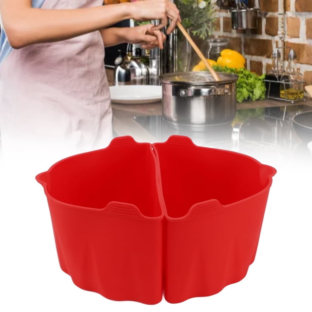 2Pcs Silicone Slow Cooker Liner With Pot Divider, , 2 Dishes In 1 Cooking, Simple , Reliable Cooker