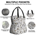 thumbnail image 3 of White Halloween Pumpkin Bat Pattern Drawstring Lunch Bag Women - Drawstring Lunch Bag Insulated for Work Office - Stain-Resistant Large Lunchbags for Women with Multi-Pockets, 3 of 6