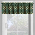 thumbnail image 4 of Ambesonne Oriental Valance & Curtain, Folklore Art Floral Motif, 55"x36", Hunter Green Marigold, 4 of 7