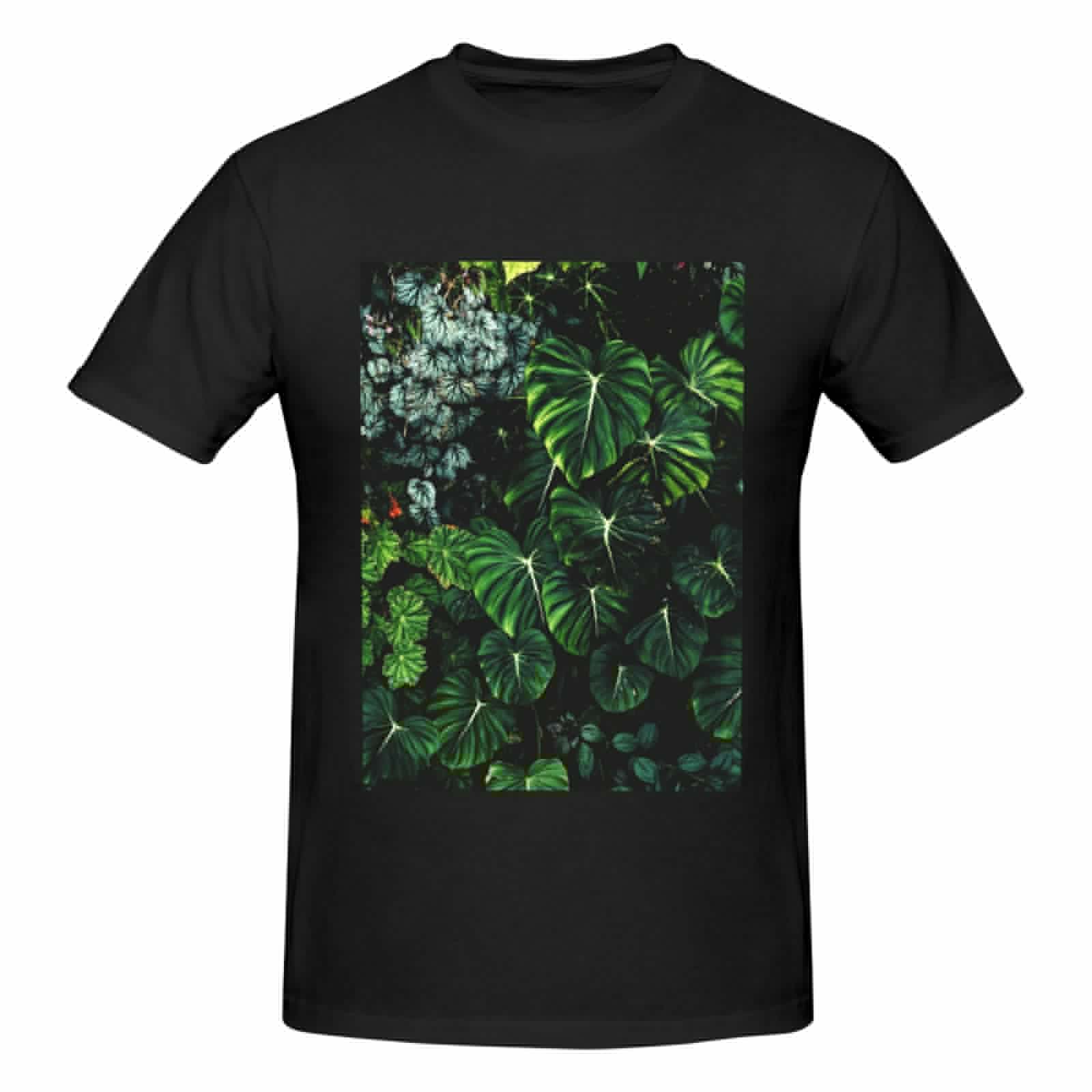 thumbnail image 4 of Bingfone Lush Foliage Green Plant Men'S Loose Fit Short-Sleeve Pocket T-Shirt, 4 of 7