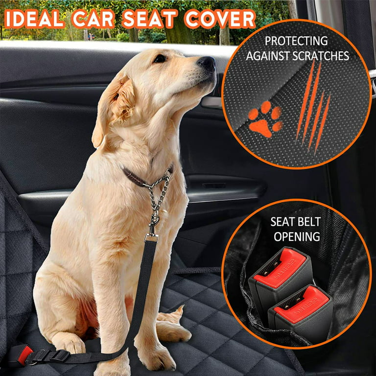 Vailge Dog Seat Cover for Back Seat, 100% Waterproof Dog Car Seat Covers  with Mesh Window, Scratch Prevent Antinslip Dog Car Hammock, Car Seat Covers  for Dogs, Dog Backseat Cover for Cars,Standard