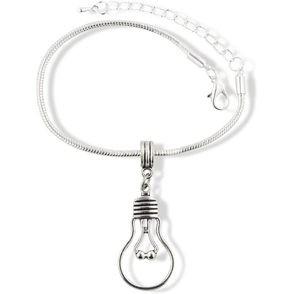 EPJ Light Bulb Bracelet | Idea Stainless Steel Snake Chain Charm Bracelet