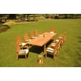 thumbnail image 6 of Grade-A Teak Dining Set: 10 Seater 11 Pc: 122" Atnas Rectangle Table And 10 Goa Stackng Arm Chairs Outdoor Patio WholesaleTeak #51GO2811, 6 of 6
