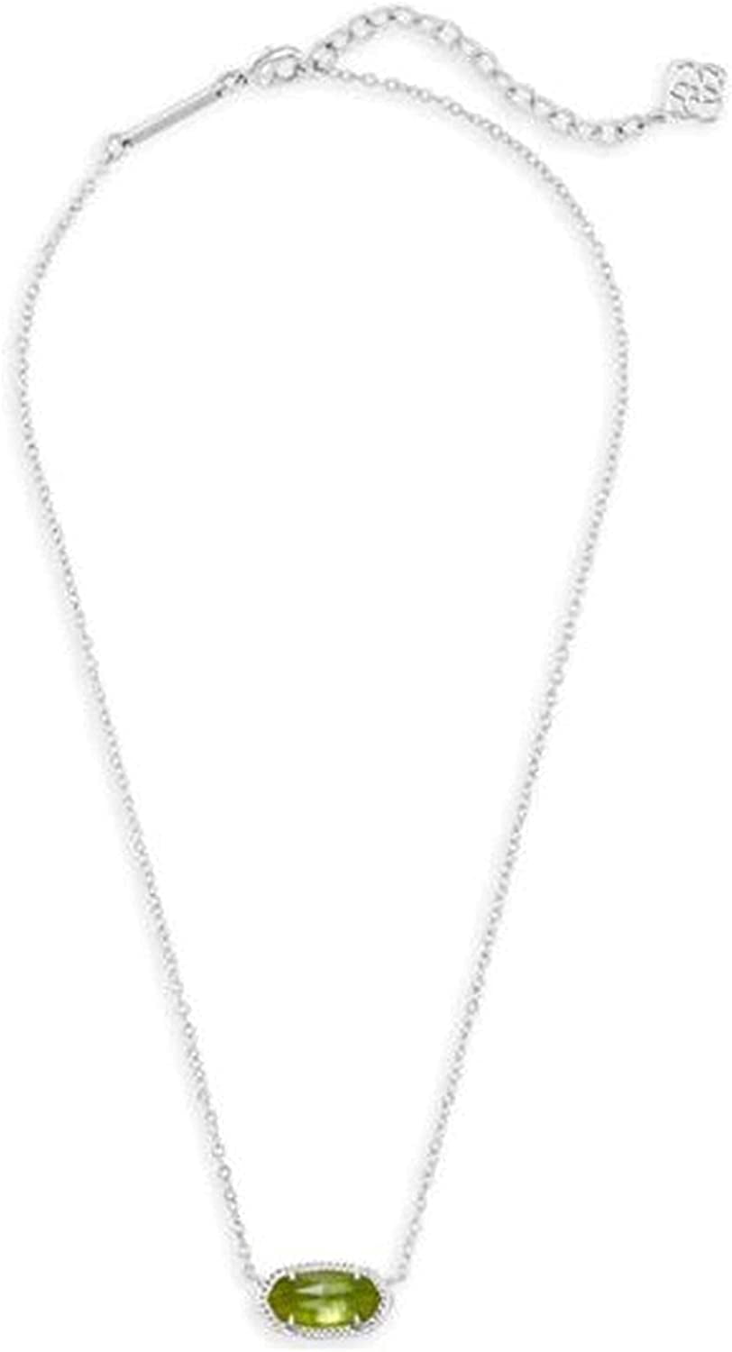 Kendra Scott Elisa Necklace Silver Peridot