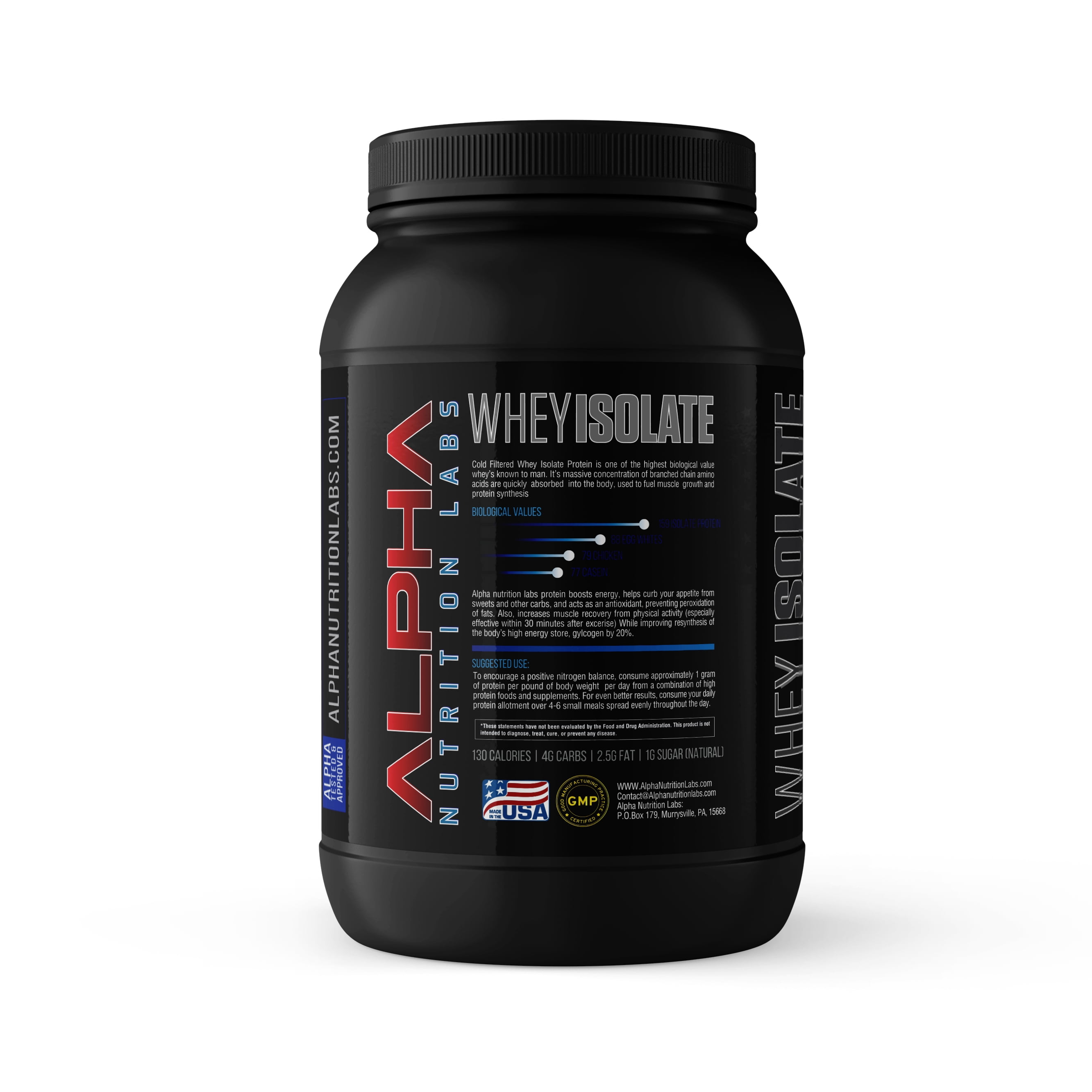 Alpha Nutrition Labs Whey Isolate Protein Powder 2lb