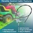 thumbnail image 3 of Unique Bargains No.TCA13820 Push Pull Cable for John Deere 1200 Bunker & Field Rake/737 ZTrak/757 ZTrak Lawn Mower Throttle Control Cable, 3 of 7