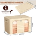 thumbnail image 2 of 2Pcs Bolsas Plegables De Almacenamiento para Ropa, Caja Almacenaje ropa De Gran Capacidad, Organizador de Ropa con Ventana Transparente y Mango, Caja Organizadora para cobijas y Edredones, 2 of 4