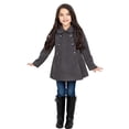 thumbnail image 1 of Widgeon Girls' Jacket Faux Fur Button Down Coat and Hat Outwear Set, 1 of 5