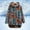Blue, variant on BLTIBY Women Jacket Coat Hooded Fall Winter Ethnic Style Printed Thicked Button Long Peacoat Loose Cardigan Overcoat Long Sleeve Tops with Pockets Blue L