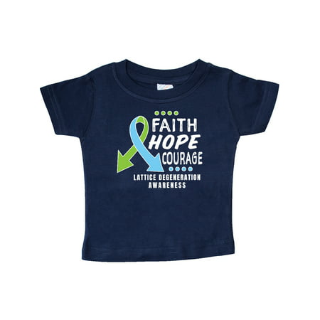 

Inktastic Eye Disease Awareness Faith Hope and Courage Gift Baby Boy or Baby Girl T-Shirt
