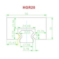 thumbnail image 3 of HGR20 Bellows Linear Guide Rail CNC Dust Cover Cloth Stretched Length Stretched Length 200mm, 3 of 10