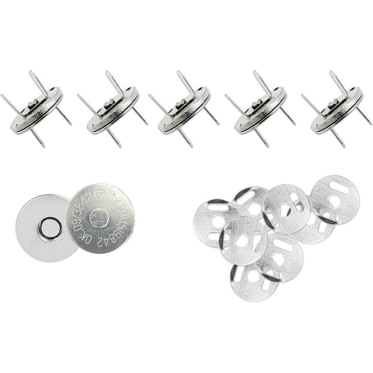  Trimming Shop 2 x 18mm Silver Magnetic Snap Fastener
