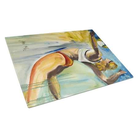 

Carolines Treasures JMK1178LCB Beach Volleyball Glass Cutting Board Large 12H x 16W multicolor