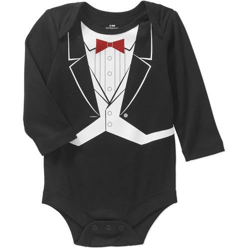 baby boy in tuxedo