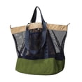 thumbnail image 3 of QccHieUs Large Mesh Beach Bag, Beach Tote, Lightweight Portable Shoulder Bag, Handbag for Green, 3 of 9