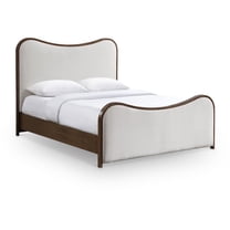 Meridian Furniture Arvada Beige Linen Textured Fabric Upholstered Full Bed