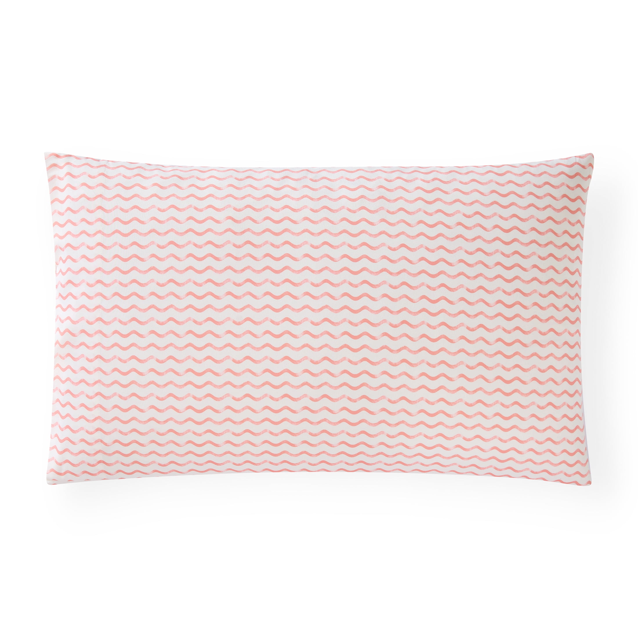 Coastal Living 4-Piece Coral Chevron Soft Brushed Microfiber Luxury Cooling Sheet Set, Queen