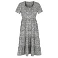 thumbnail image 5 of Eagokdc Summer Dresses for Women Crew Neck Loose Casual Beach Short Sleeve Floral Elegant Maxi Dress With Pockets Size S-2XL, 5 of 6