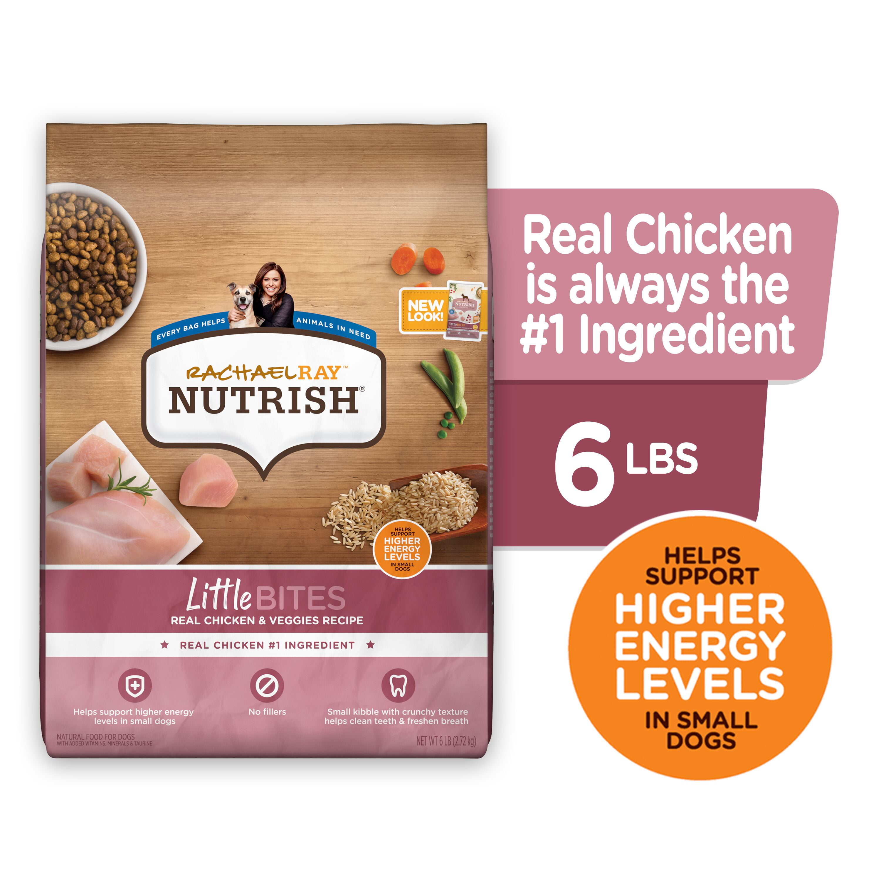 Rachael Ray Nutrish Little Bites Small Breed Natural Dry Dog Food, Real